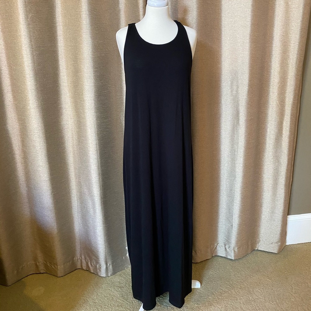 Fitted cotton maxi dress